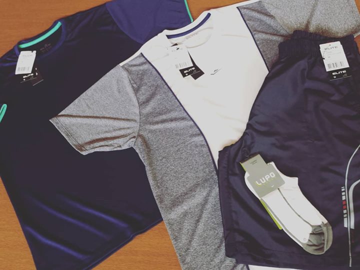 Camisetas frescas de Dry Fit e bermuda de tactel …